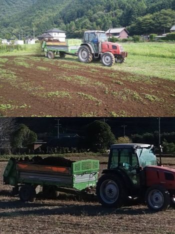 ＜堆肥を散布しました＞
